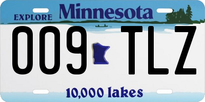 MN license plate 009TLZ