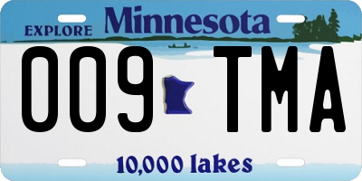 MN license plate 009TMA