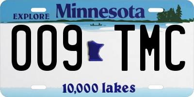 MN license plate 009TMC