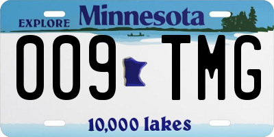 MN license plate 009TMG
