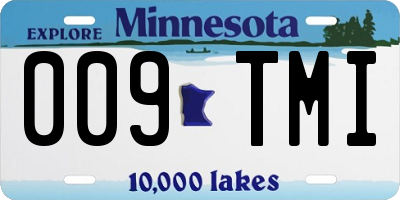 MN license plate 009TMI