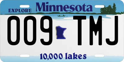 MN license plate 009TMJ