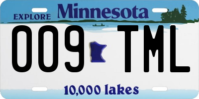 MN license plate 009TML