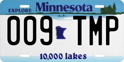 MN license plate 009TMP