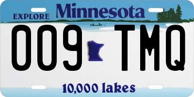 MN license plate 009TMQ