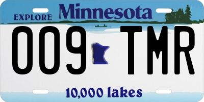 MN license plate 009TMR