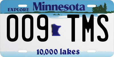MN license plate 009TMS