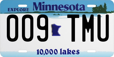 MN license plate 009TMU