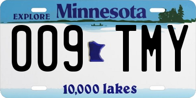 MN license plate 009TMY