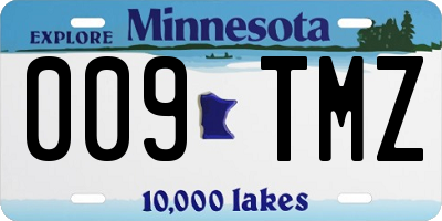MN license plate 009TMZ
