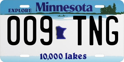 MN license plate 009TNG