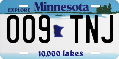 MN license plate 009TNJ
