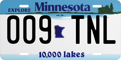 MN license plate 009TNL