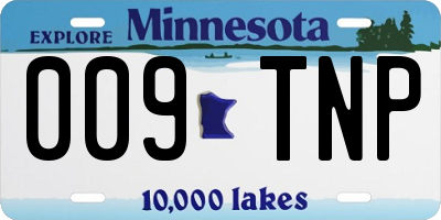 MN license plate 009TNP