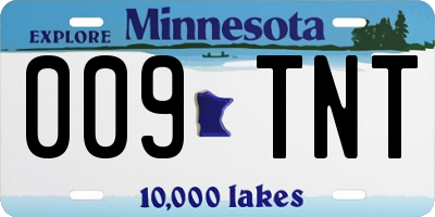 MN license plate 009TNT