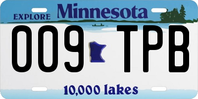 MN license plate 009TPB