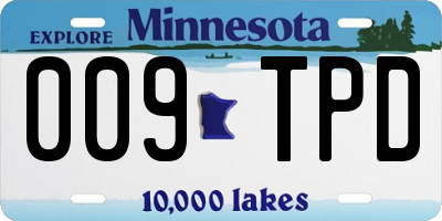 MN license plate 009TPD
