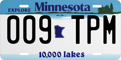 MN license plate 009TPM
