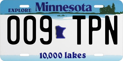 MN license plate 009TPN