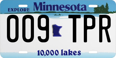 MN license plate 009TPR