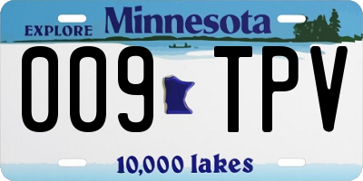 MN license plate 009TPV