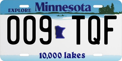 MN license plate 009TQF