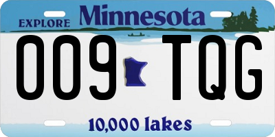 MN license plate 009TQG