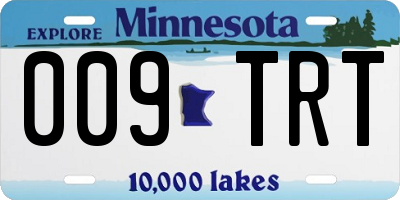 MN license plate 009TRT