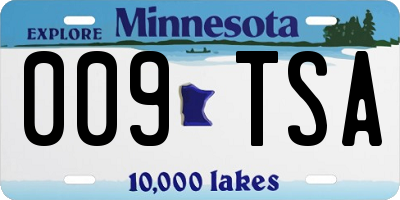 MN license plate 009TSA