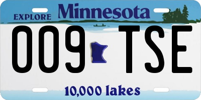 MN license plate 009TSE