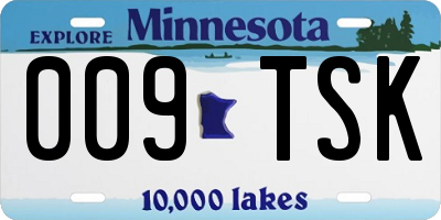 MN license plate 009TSK