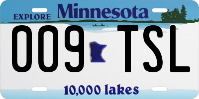 MN license plate 009TSL