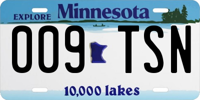 MN license plate 009TSN