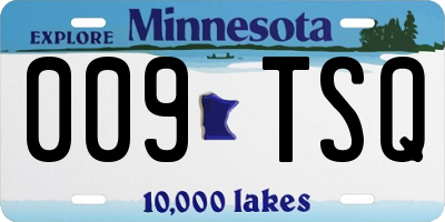 MN license plate 009TSQ