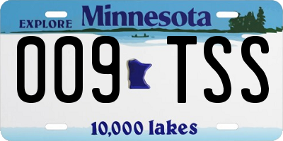 MN license plate 009TSS