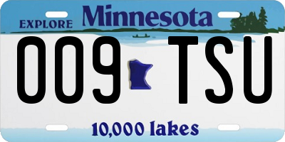 MN license plate 009TSU