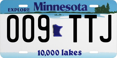 MN license plate 009TTJ