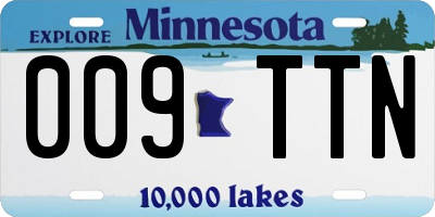 MN license plate 009TTN