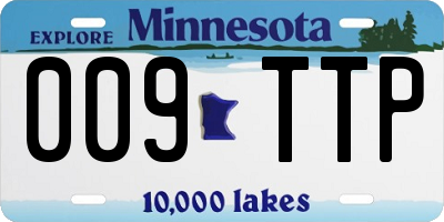 MN license plate 009TTP