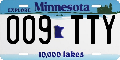 MN license plate 009TTY