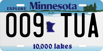 MN license plate 009TUA