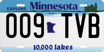 MN license plate 009TVB