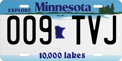 MN license plate 009TVJ