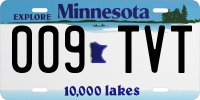MN license plate 009TVT