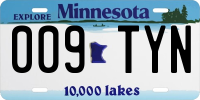 MN license plate 009TYN
