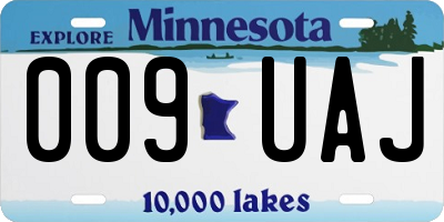 MN license plate 009UAJ