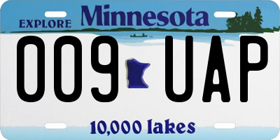 MN license plate 009UAP