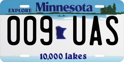MN license plate 009UAS