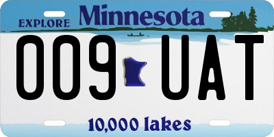 MN license plate 009UAT