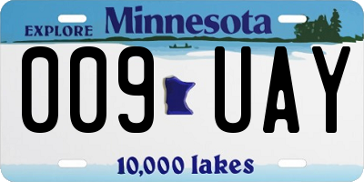MN license plate 009UAY